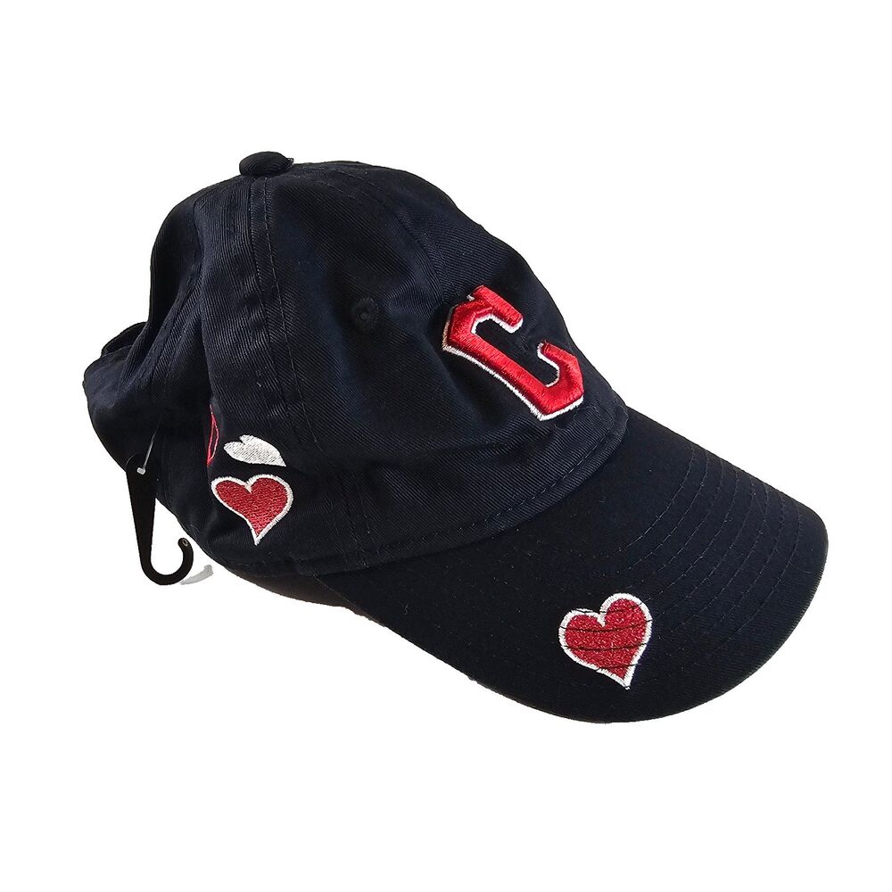 Cleveland Indians New Era 9TWENTY Youth Hat Navy Hearts MLB Adjustable Cap